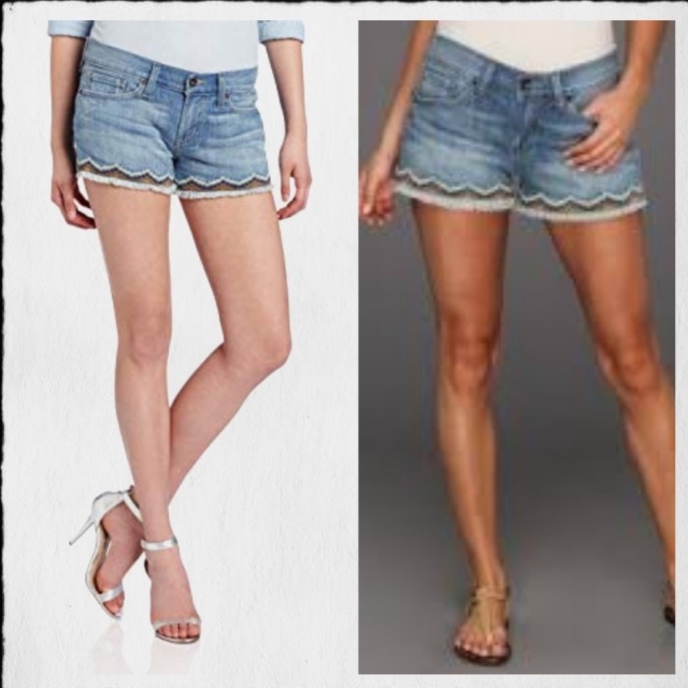 Lucky Brand Womens Riley Short w/ Aztec Embroidery